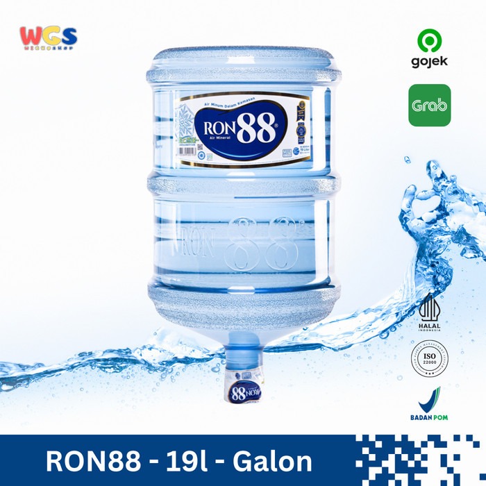 RON88 Air Mineral Galon 19 Liter – GOJEK - GRAB - Air Pegunungan Murni untuk Hidrasi Optimal